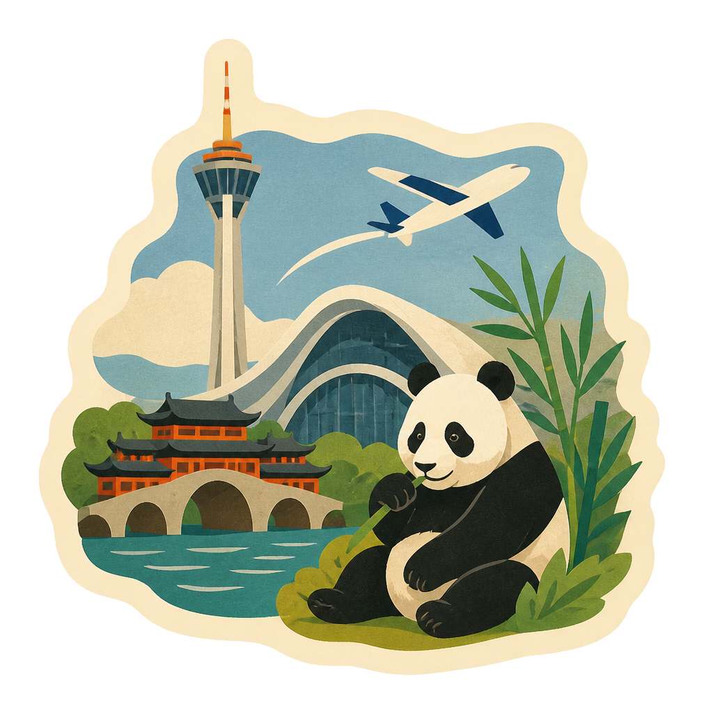 机场旅行贴纸